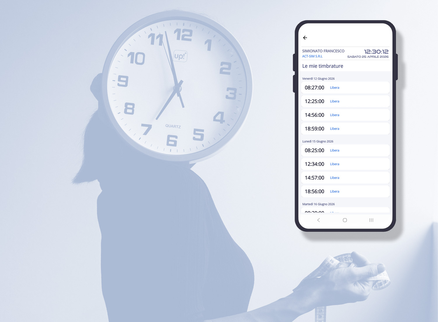 Report delle timbrature tramite App